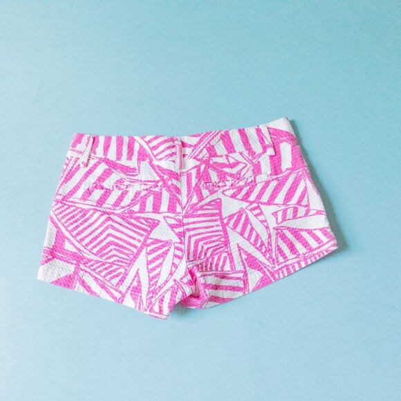 Lilly Pulitzer The Walsh Short Capri Pink Yacht Sea Textured Print Shorts Size 4 - Picture 6 of 9
